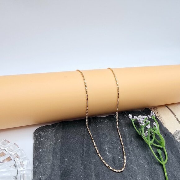 Rose Gold Slim Chain Necklace with Extender – 20 Inch Elegant Style, XPNL0008 - Picture 7 of 12